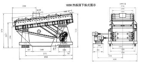 热矿筛外形剖面图